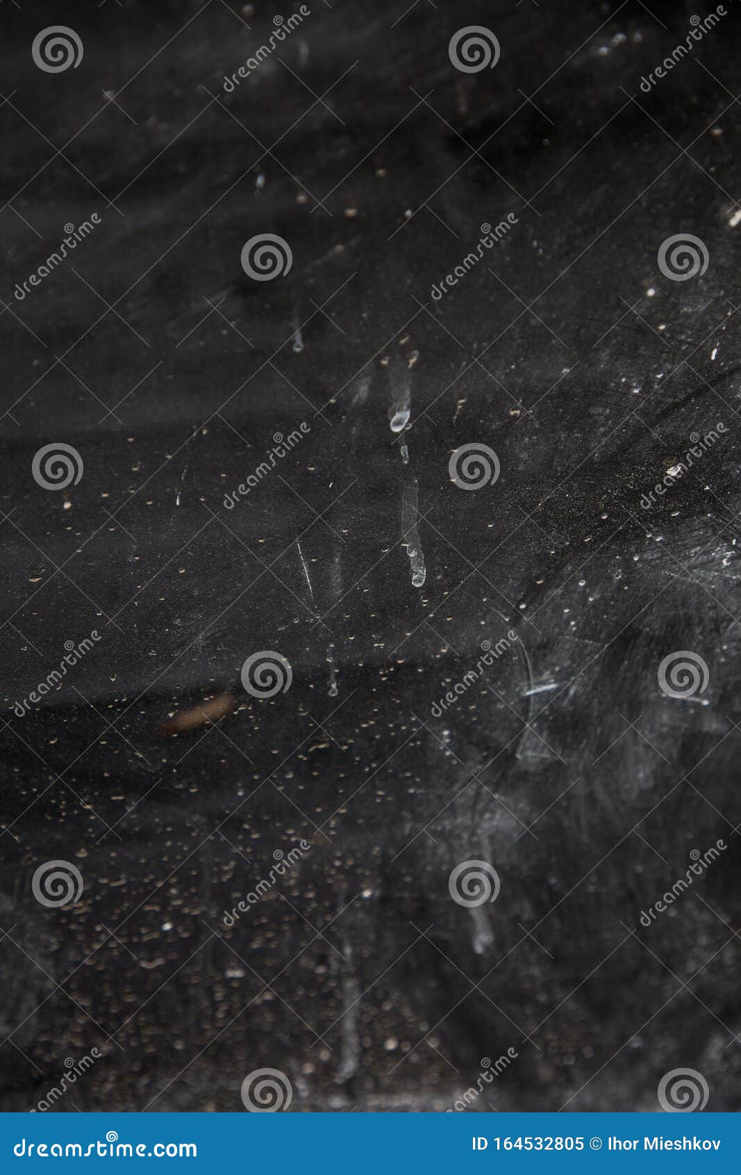 White Spots on Black Glass for Texture and Design Stock Image Image