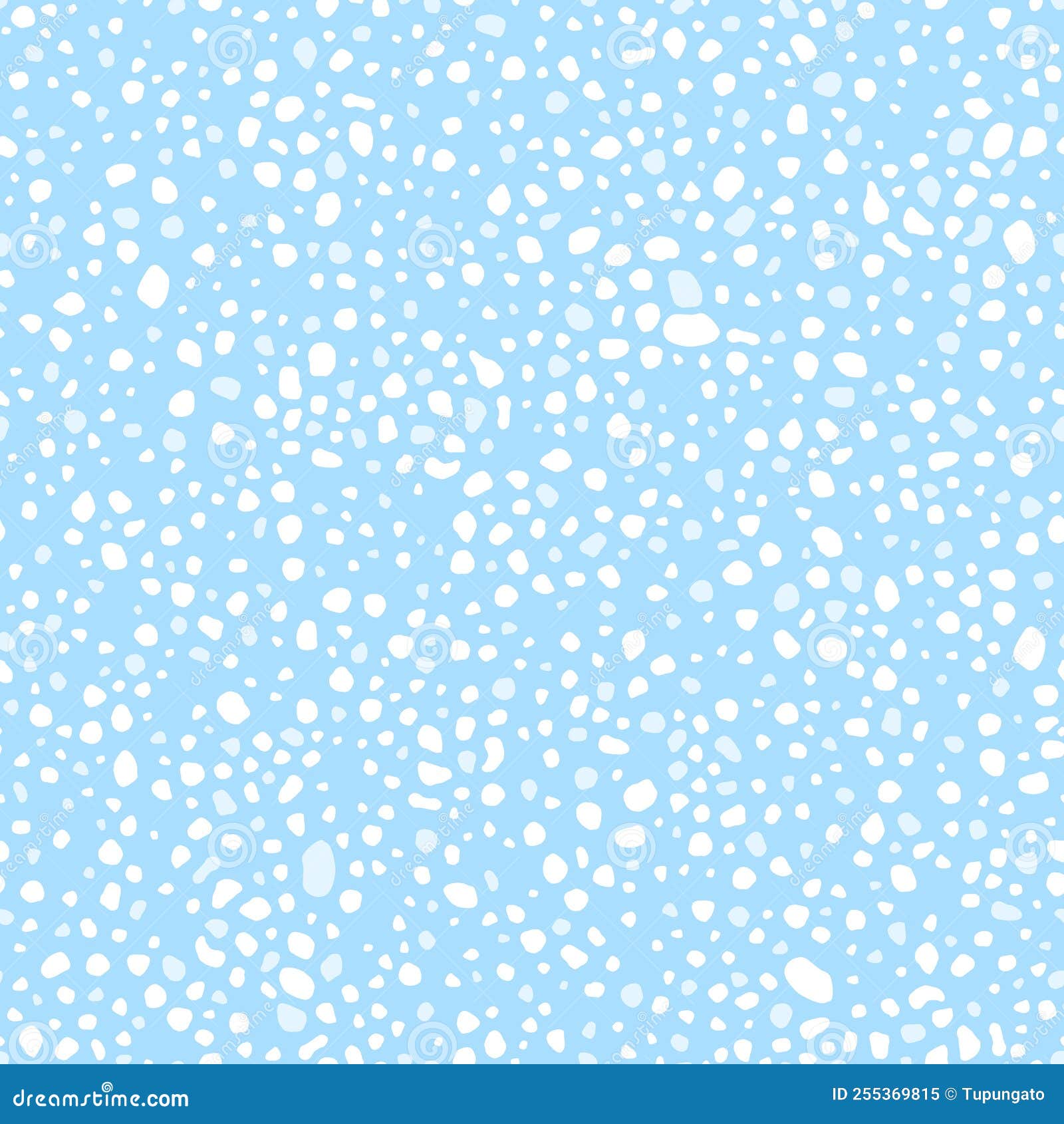 White Spots Pattern on Blue Stock Vector Illustration of hand, doodle