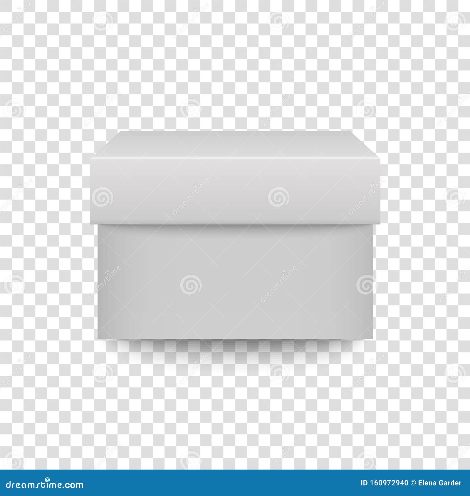 Download White Square Box Isolated On Transparent Background. 3D ...