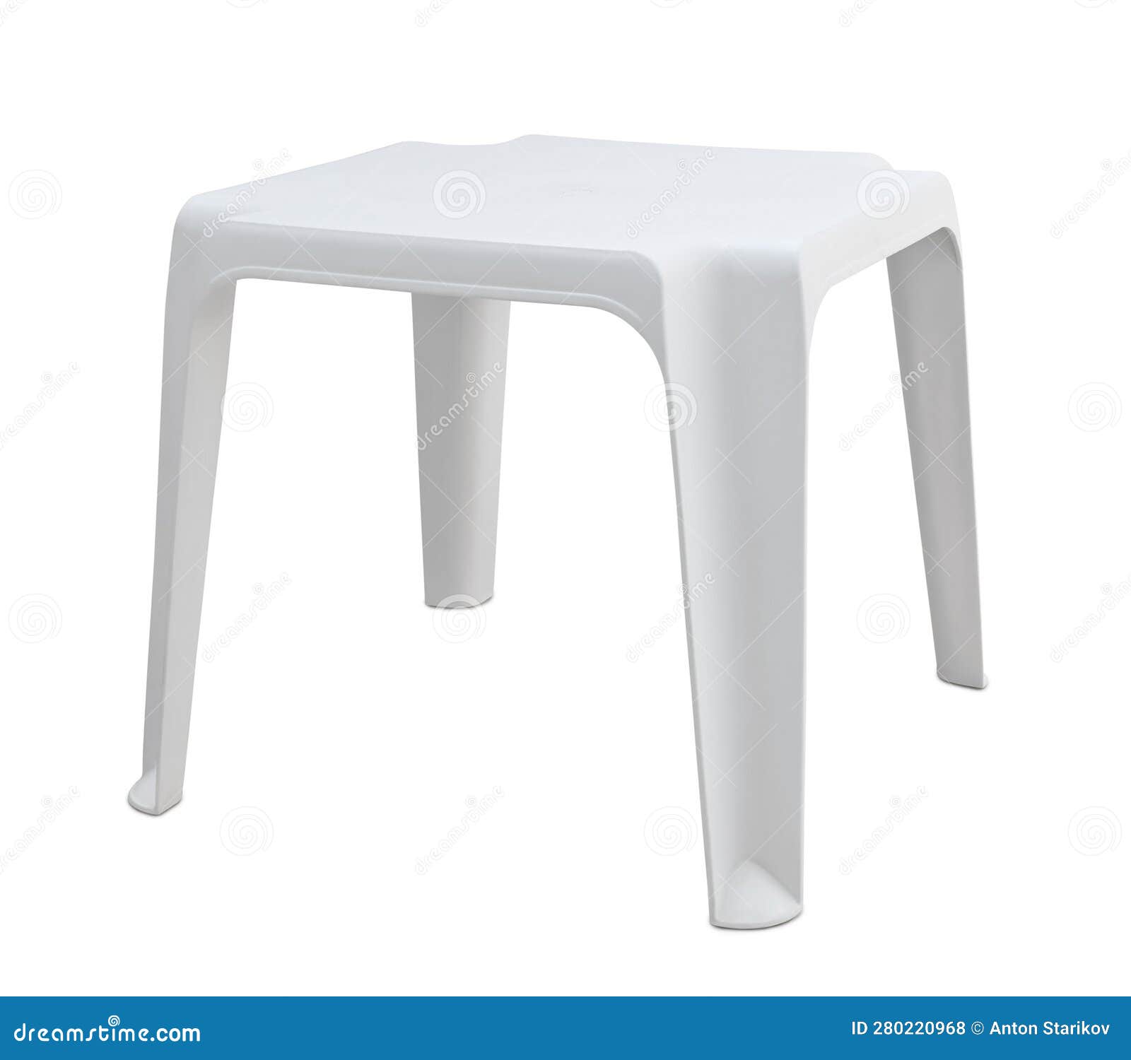 White Square Plastic Patio Side Table Stock Photo Image of furniture
