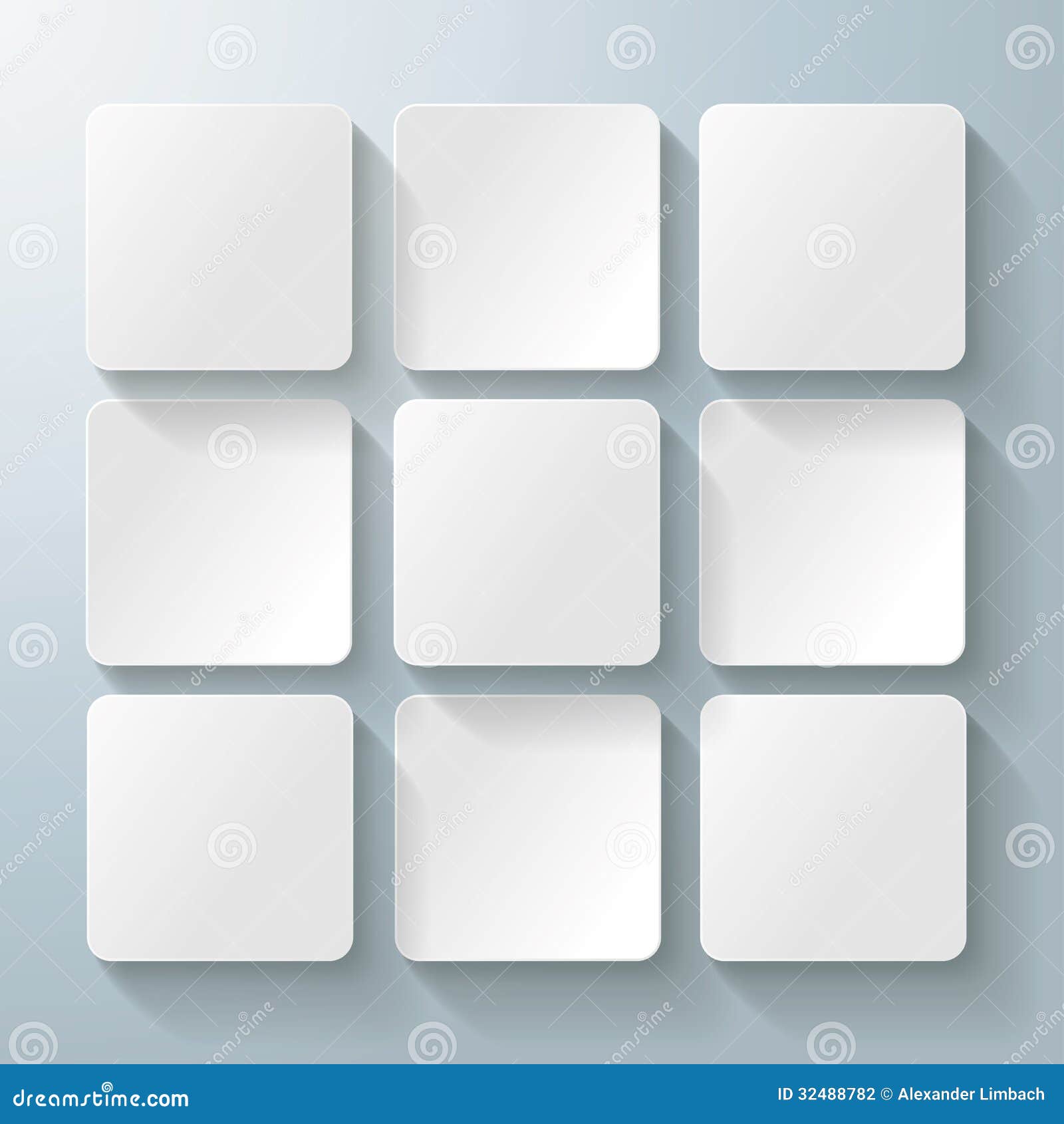 9 white squares desig