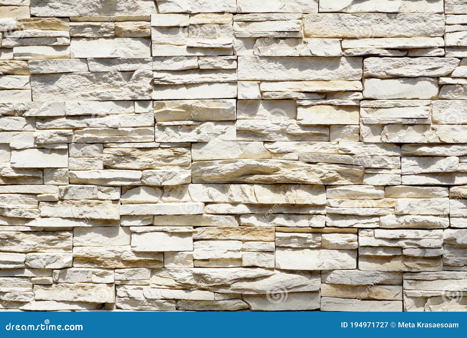 White Stacked Slabs Stone Wall Cladding Panels. Stock Image Image of granite, decorative