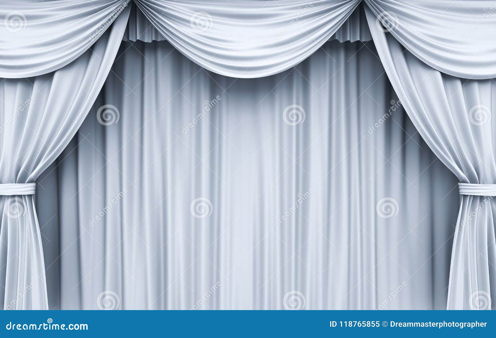 White Stage Curtain Texture and Background Stock Illustration -  Illustration of luxury, drapery: 118765855
