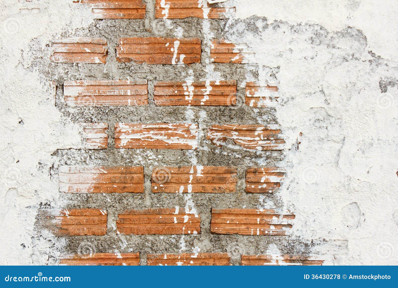 White Stain Brick Wall Background Texture Stock Photo Image of