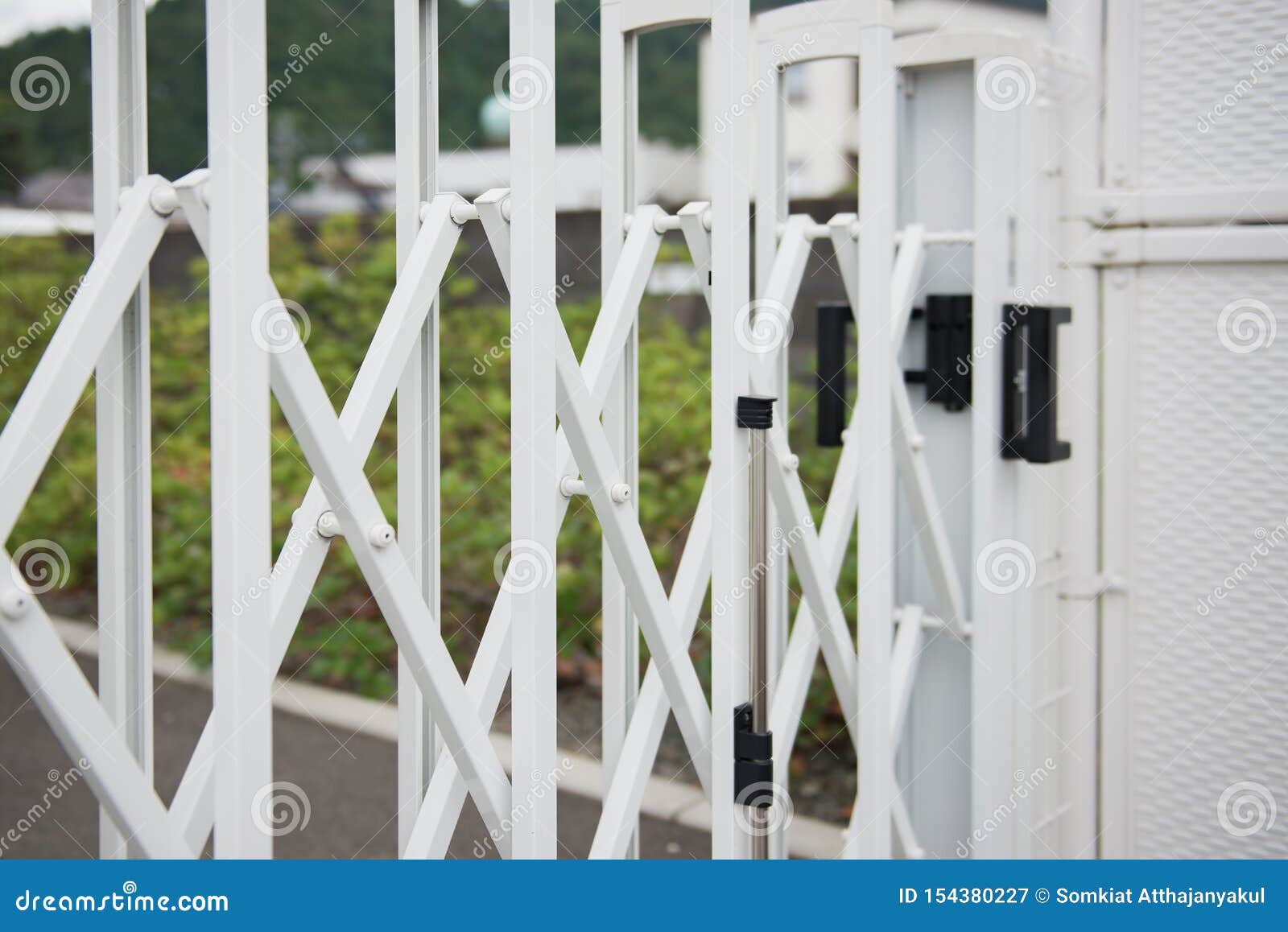 White Stainless Steel Barrier Gate for Protection in External ...