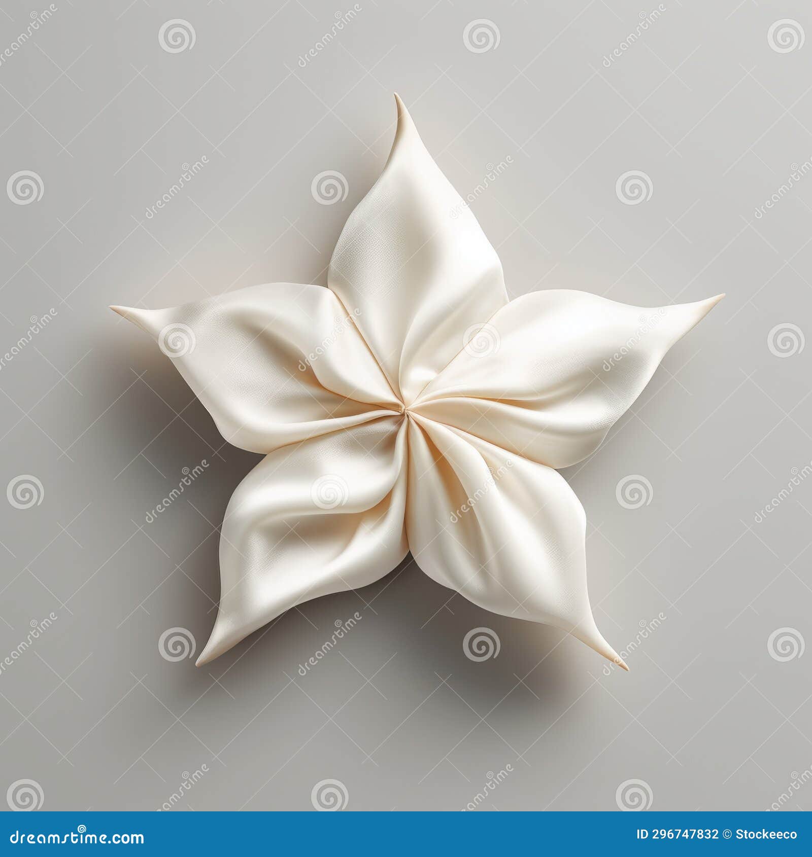 little star: luxurious silk flower on gray background