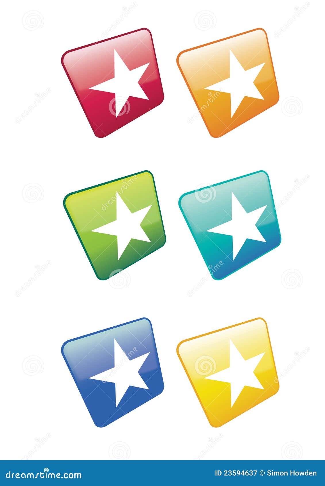 White Star Icons stock illustration. Illustration of orange 23594637