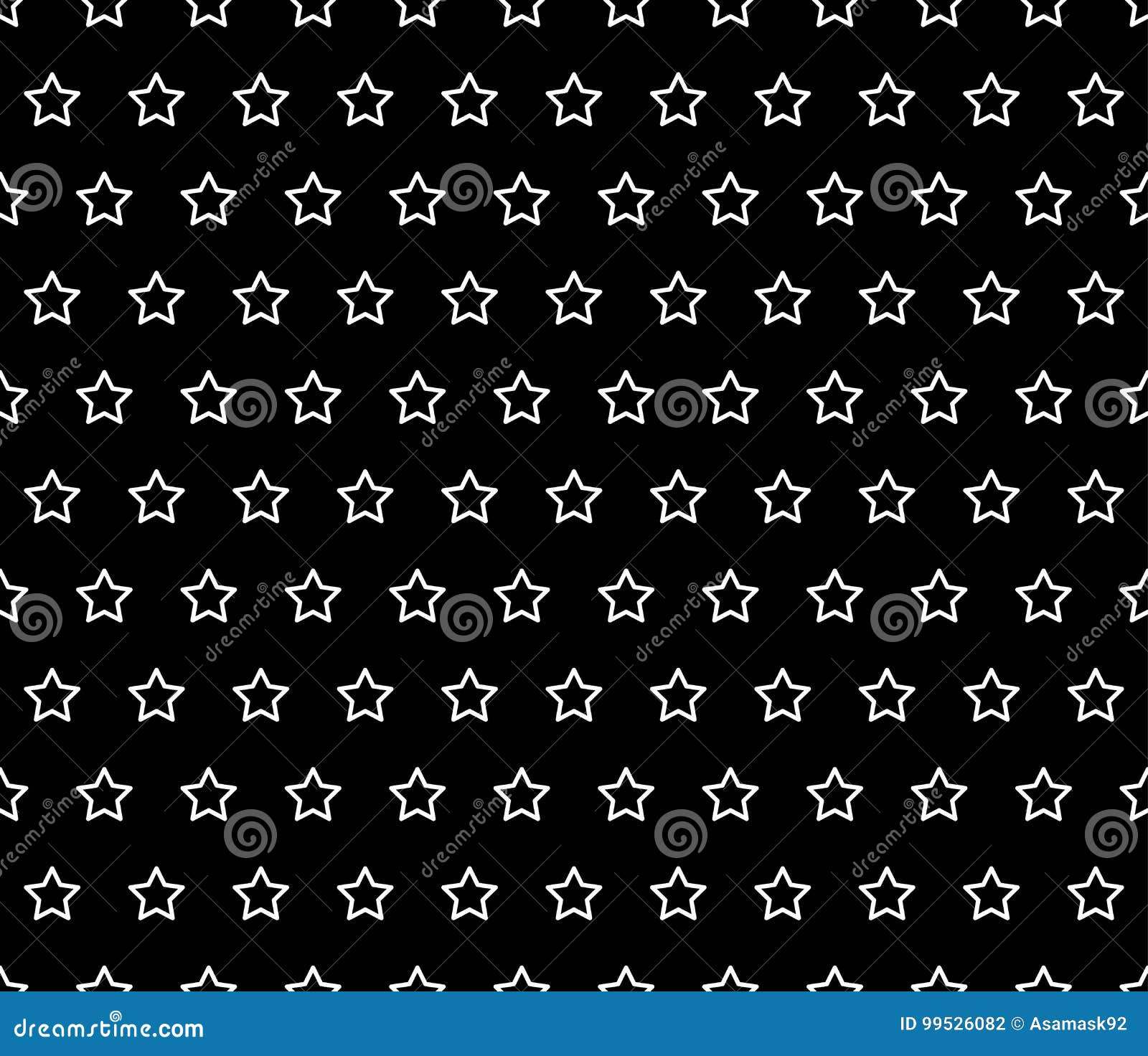 White Star Line on Black Background. Vector Illustration. Stock Vector