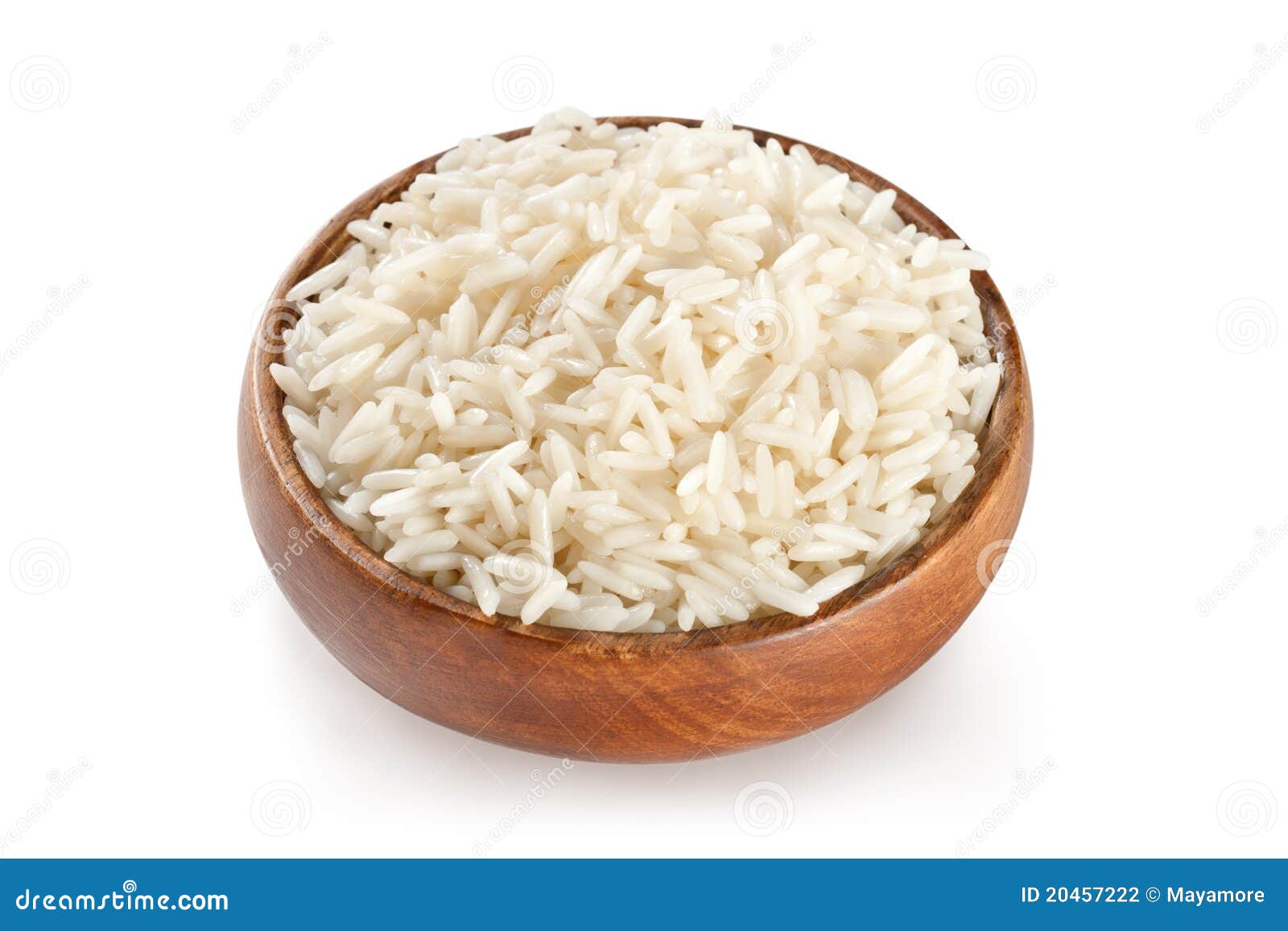 White steamed rice stock photo. Image of bowl, isolated 20457222