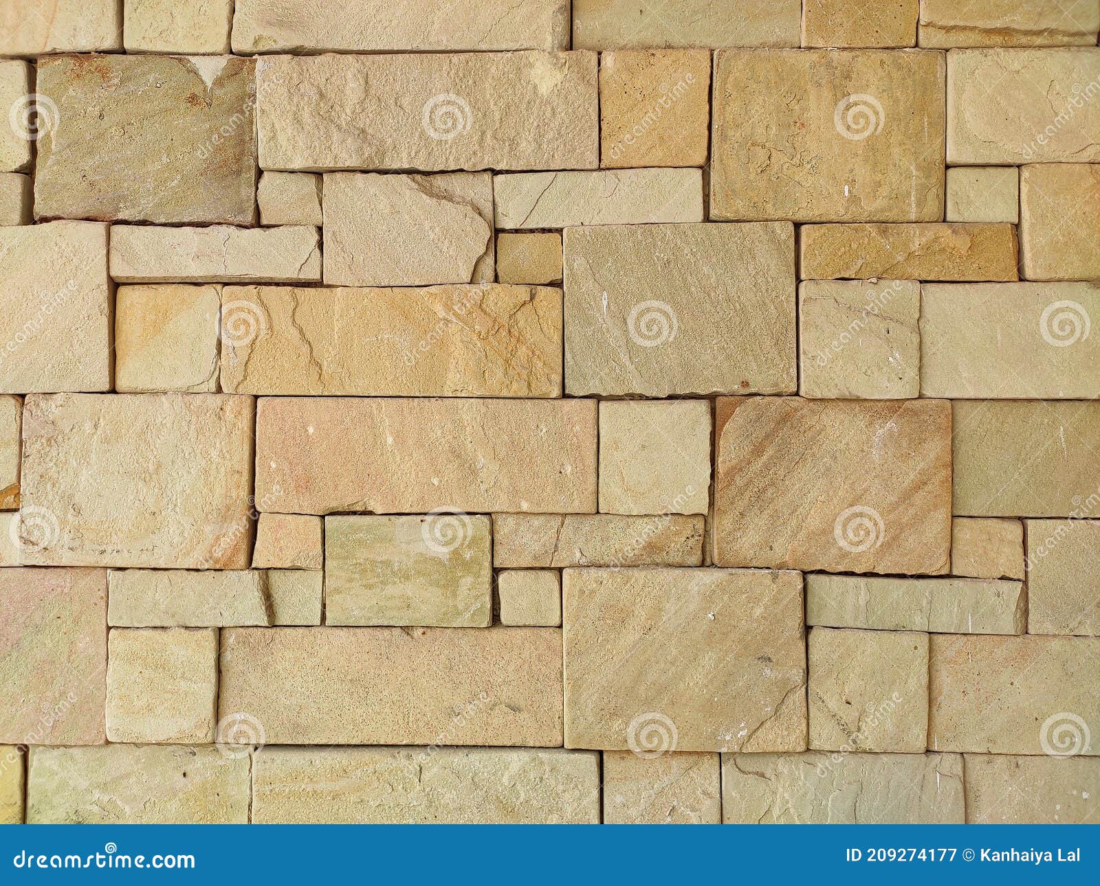 White Stone Tile Texture Brick Wall Out Side Building, Rajasthan Stone