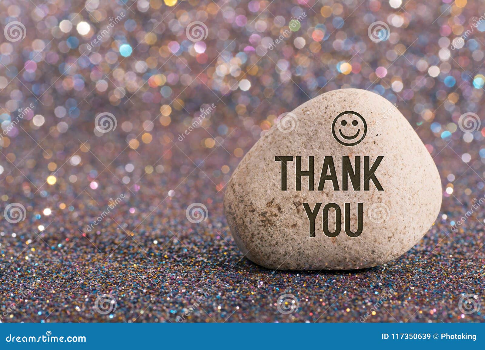 thank you on stone