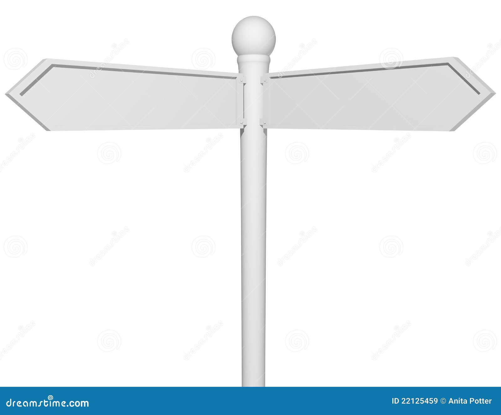 A White Street Sign Close Up Stock Illustration Illustration of pole
