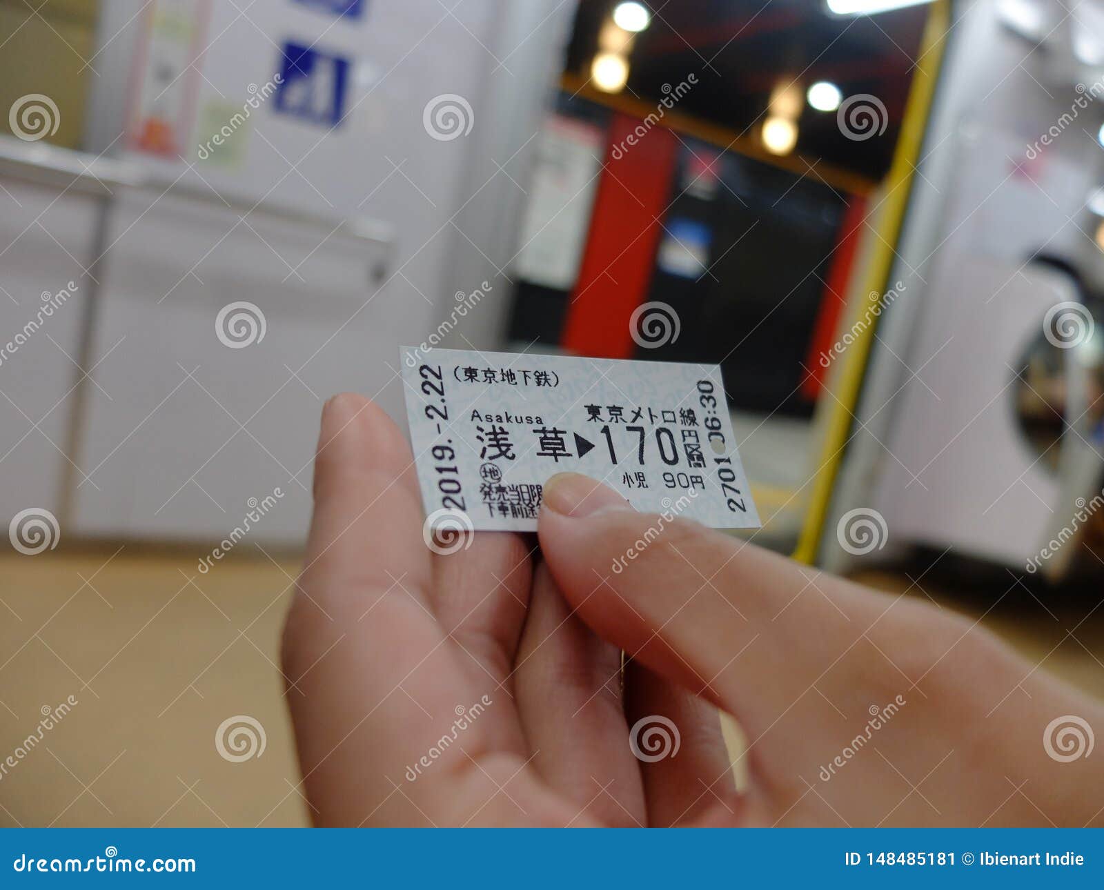 Subway tickets in Japan stock image. Image of ticket - 148485181