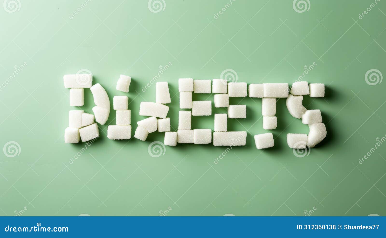 sugar cubes spelling diabetes