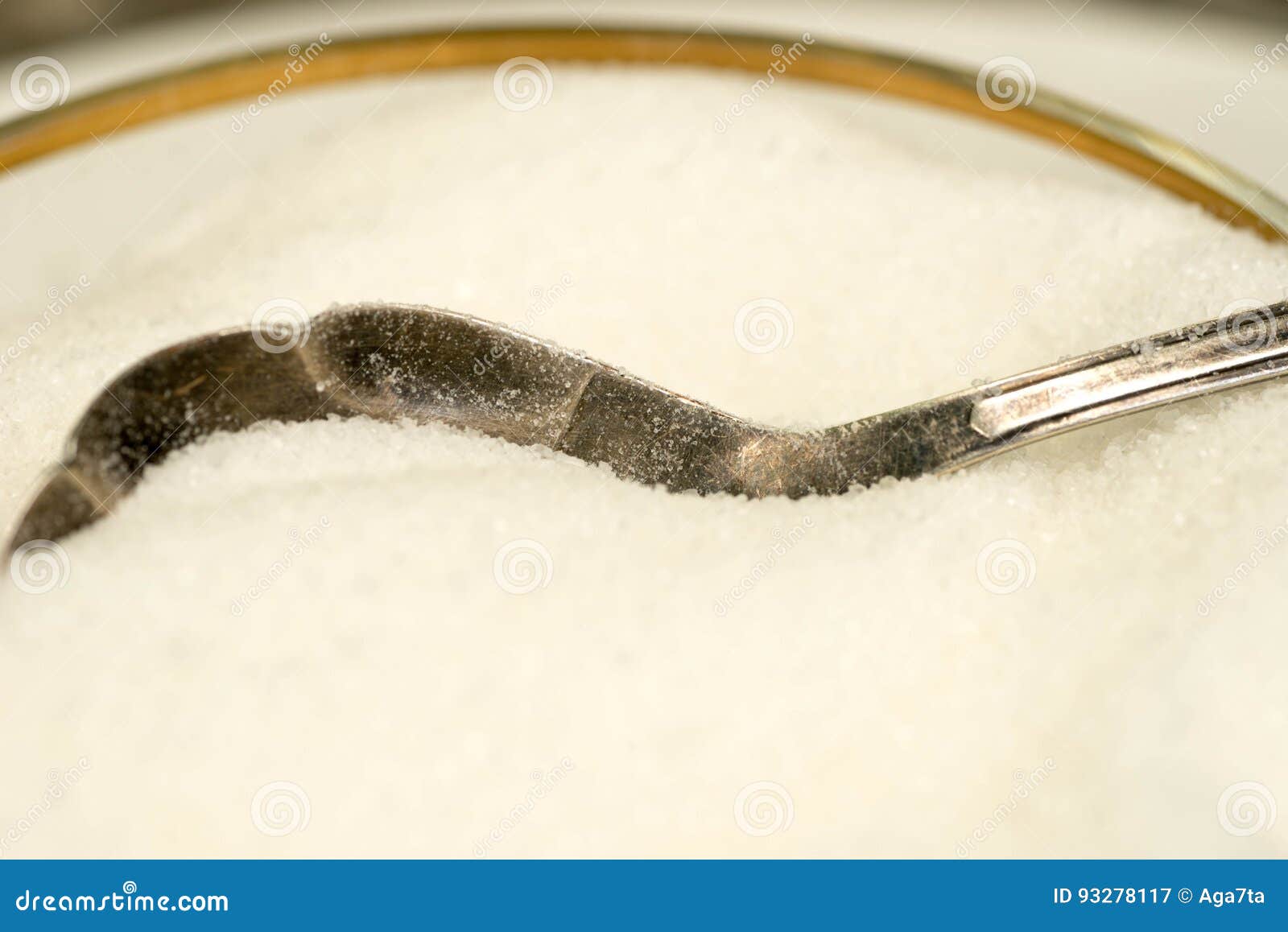 White sugar in spoon stock image. Image of food, diet 93278117