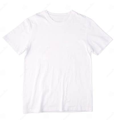 White T Shirt Isolated Top View Stock Photo - Image of clear, path ...