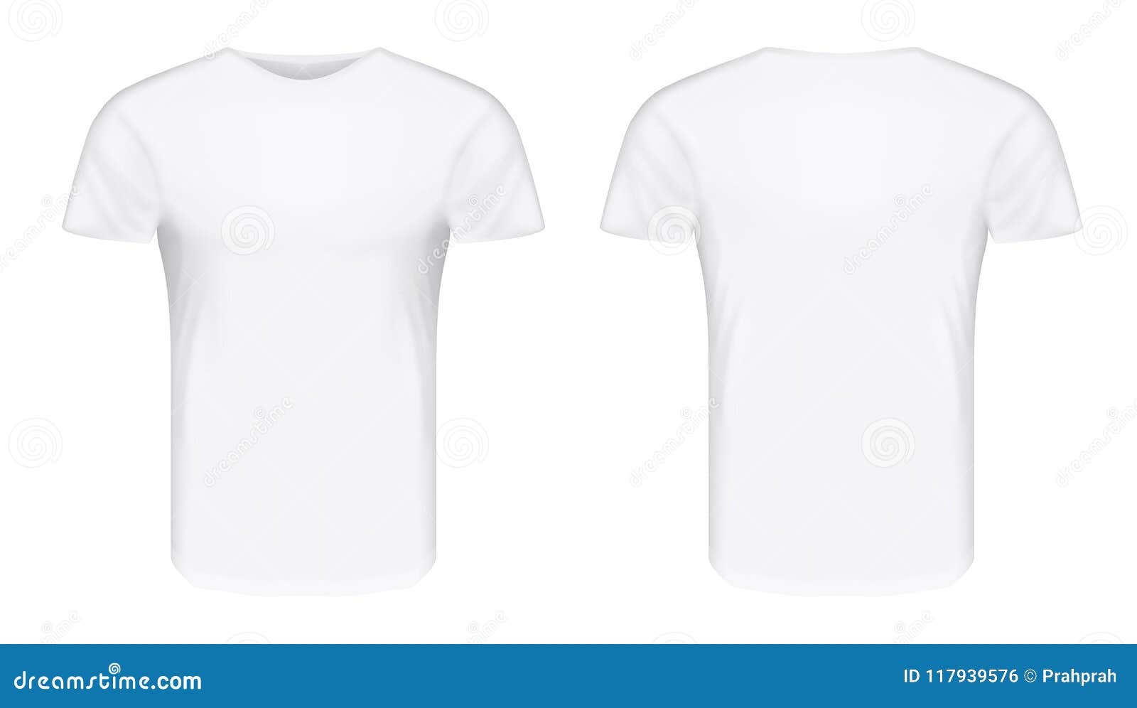 White T-shirt Clothes on White Background Stock Illustration ...