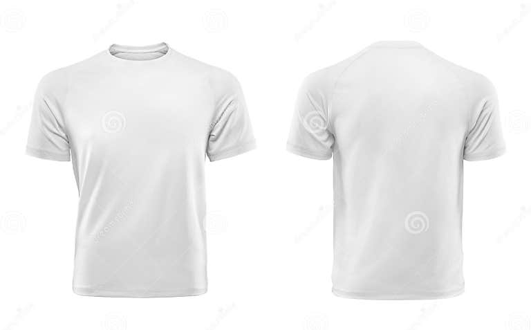 White T-shirt Design Template Isolated on White Background Stock Image ...