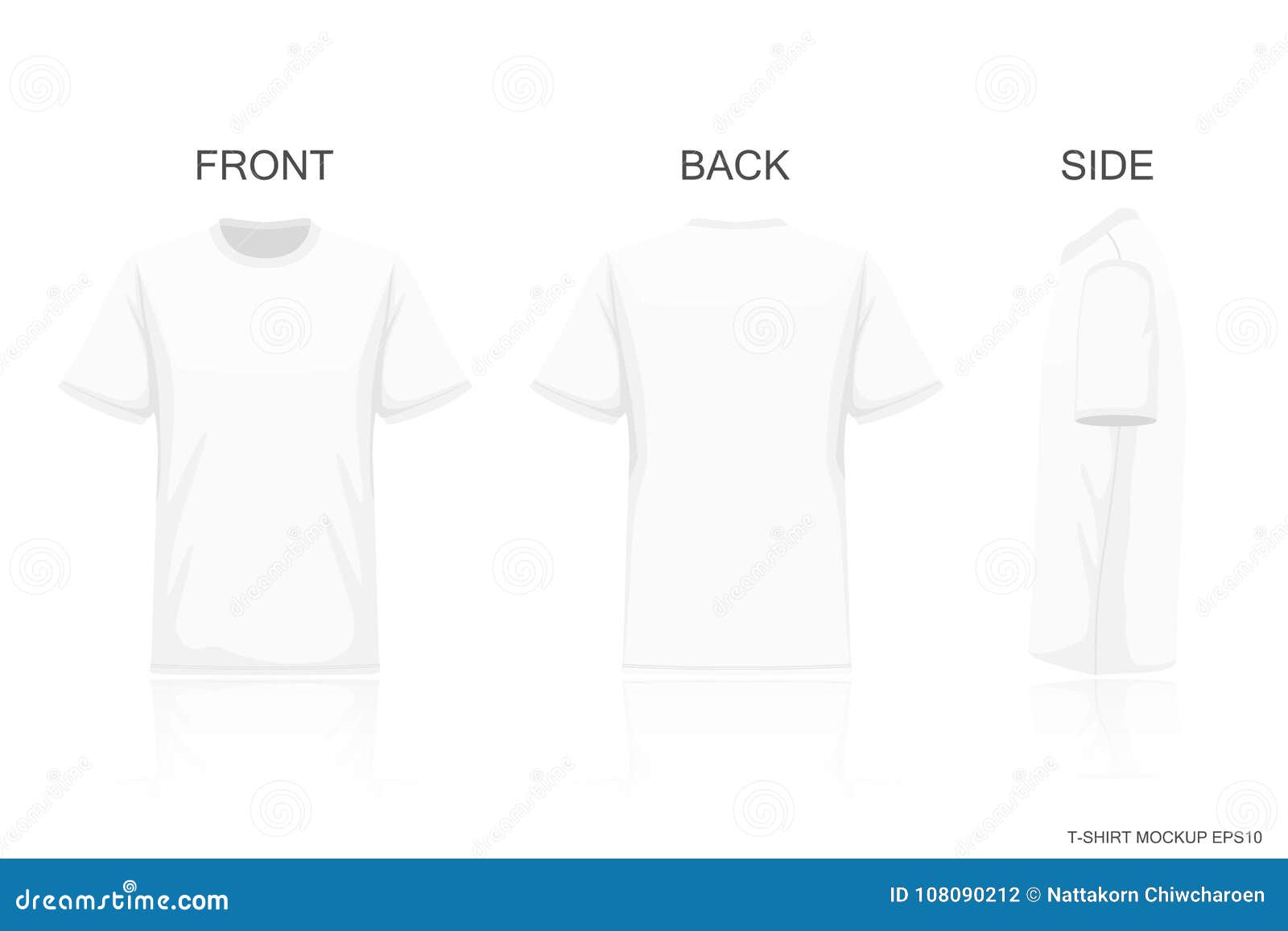 Download White T-Shirt Isolated On Gray Background , Front Side ...
