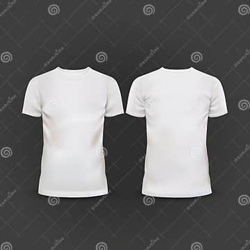 White T-shirt Template Isolated on Black Stock Photo - Image of ...