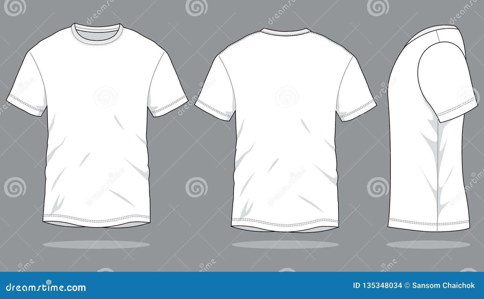 Download White T-Shirt Vector For Template Stock Illustration ...