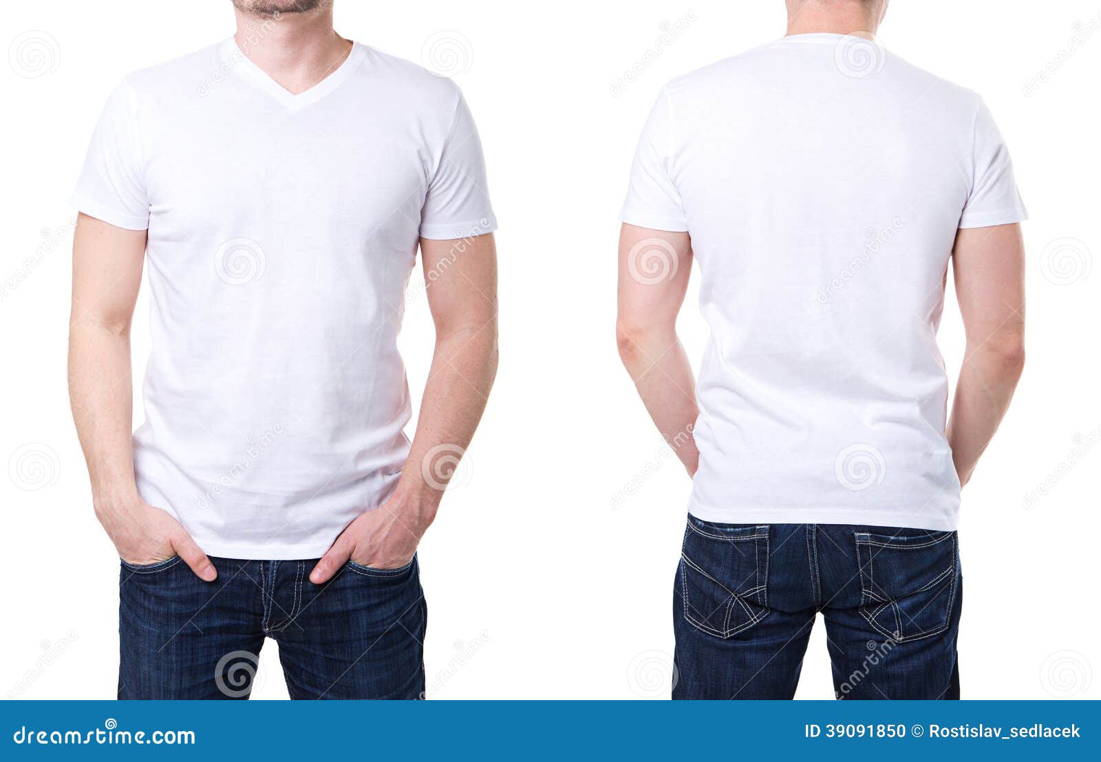 White T Shirt on a Young Man Template Stock Photo - Image of people ...