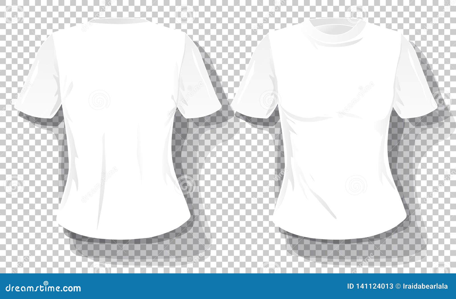 White T-shirts Template Set Isolated, Hand Drawn Tee Shirts Transparent ...