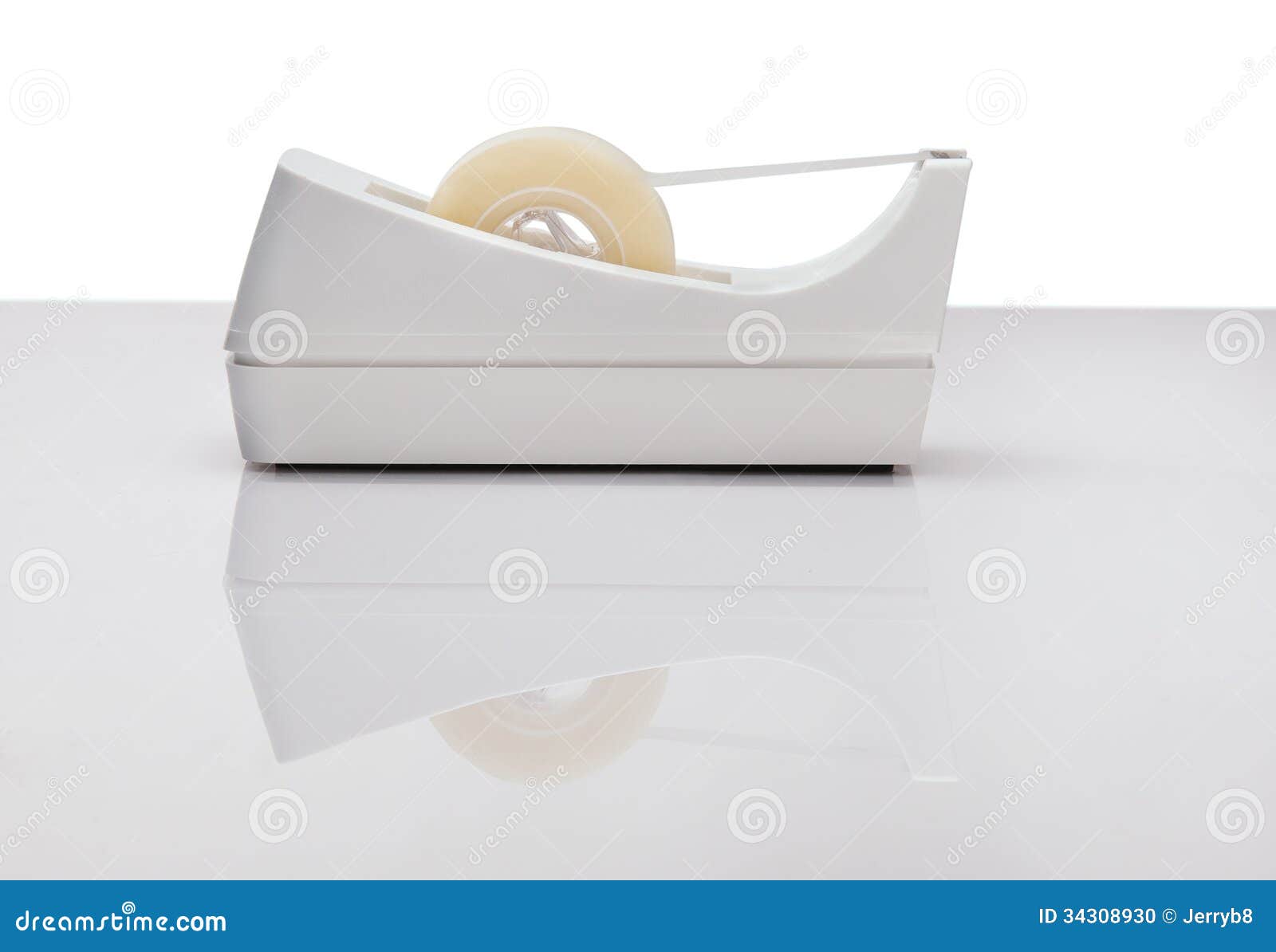White Tape Dispenser stock photo. Image of attach, product 34308930