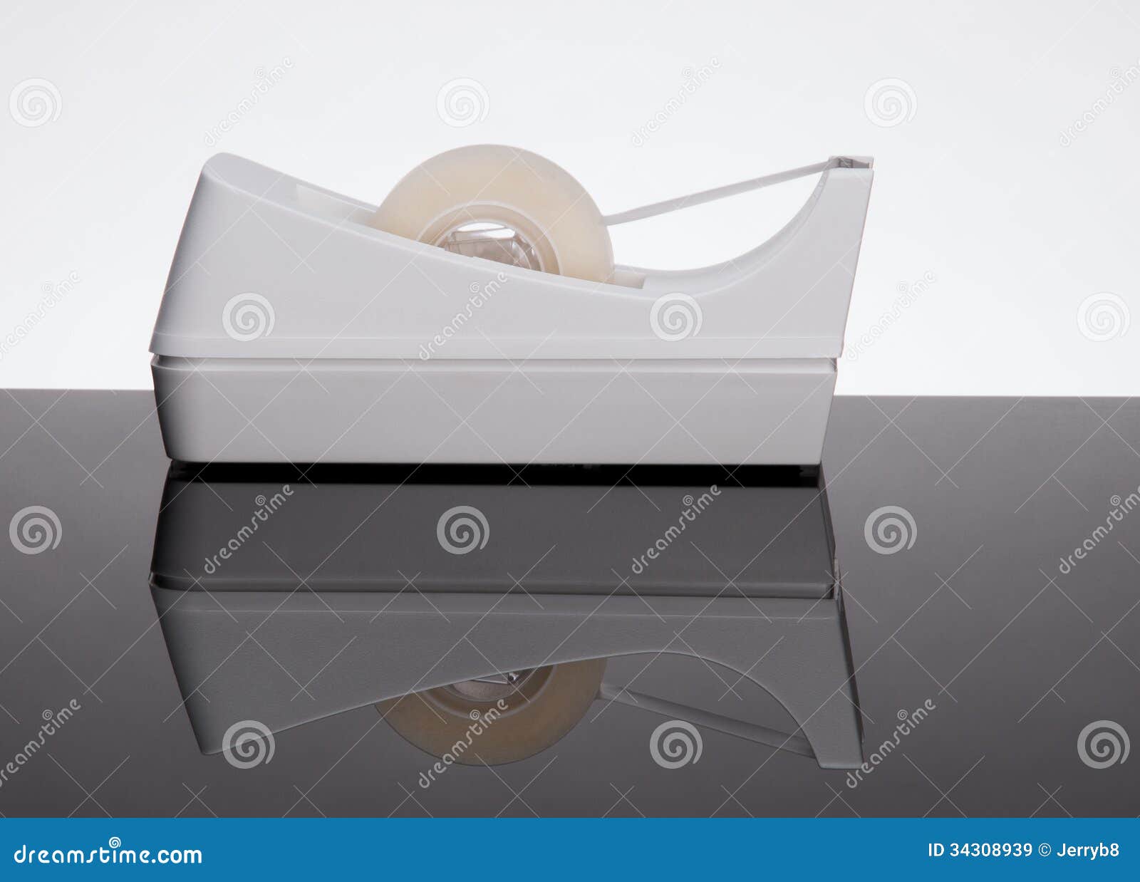 White Tape Dispenser stock image. Image of school, white 34308939