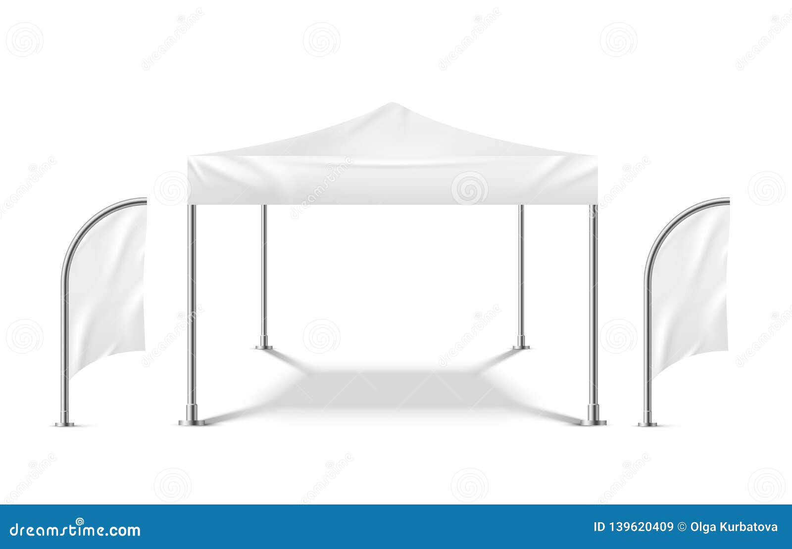 Download White Tent With Flags Promo Marquee Mockup Beach Event Outdoor Material Pavilion Mobile Camping Party Tent Template Stock Vector Illustration Of Event Communication 139620409