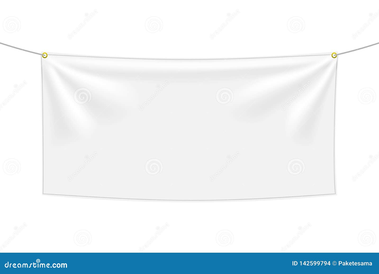 White Textile Banner Folds Isolated On Stock Vector (Royalty Free)  2241184397