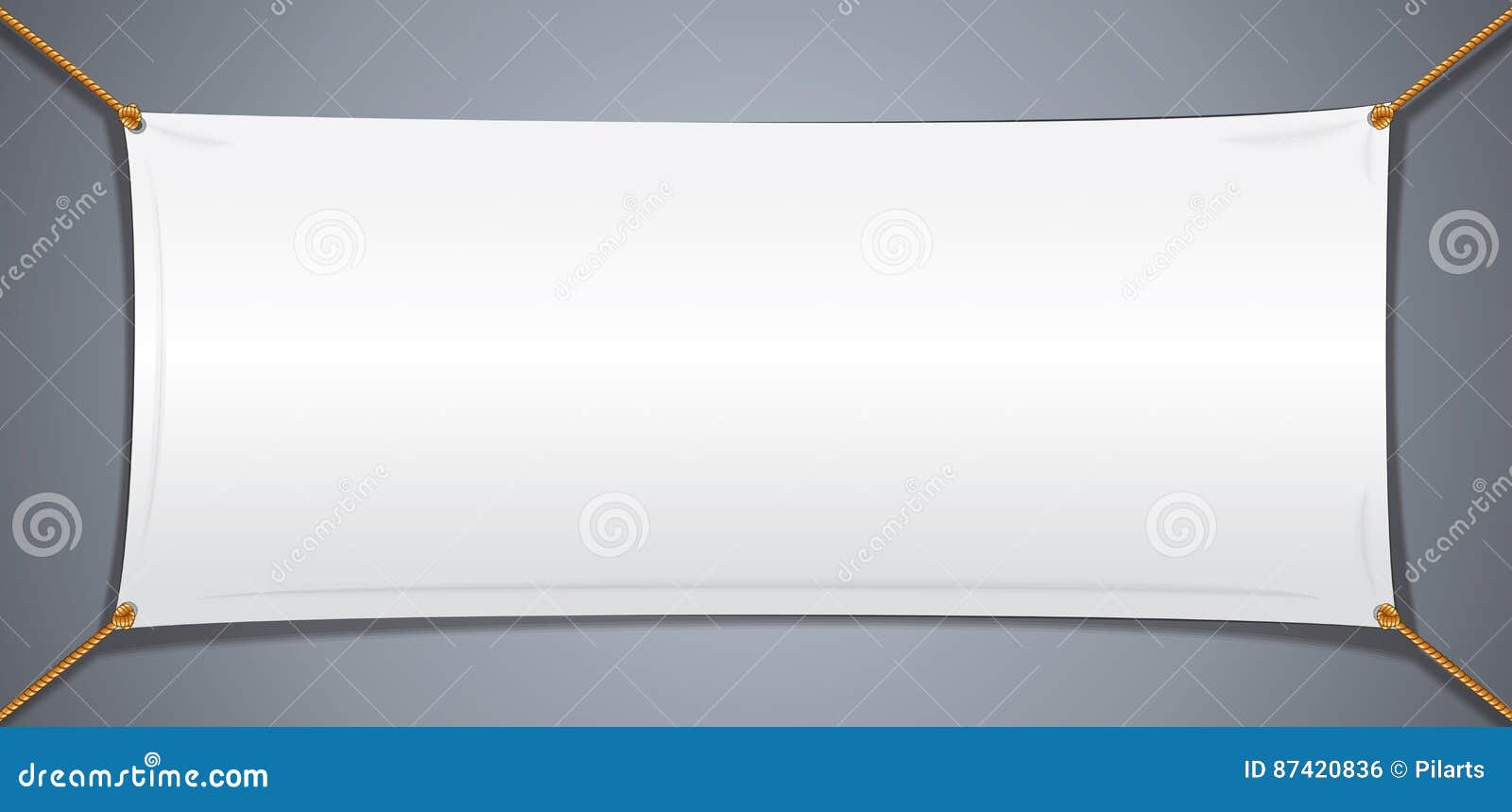 White Textile Cotton Banner Stock Vector Illustration of clear