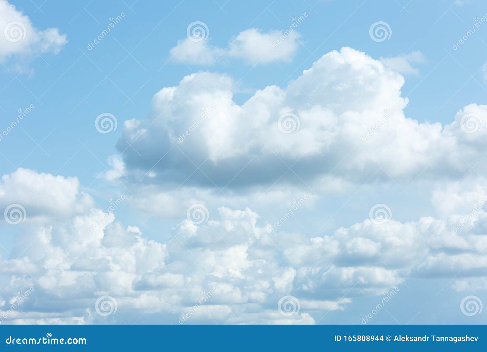 White and Thick Clouds in a Blue Sky. Cloudy Sky Stock Photo Image of