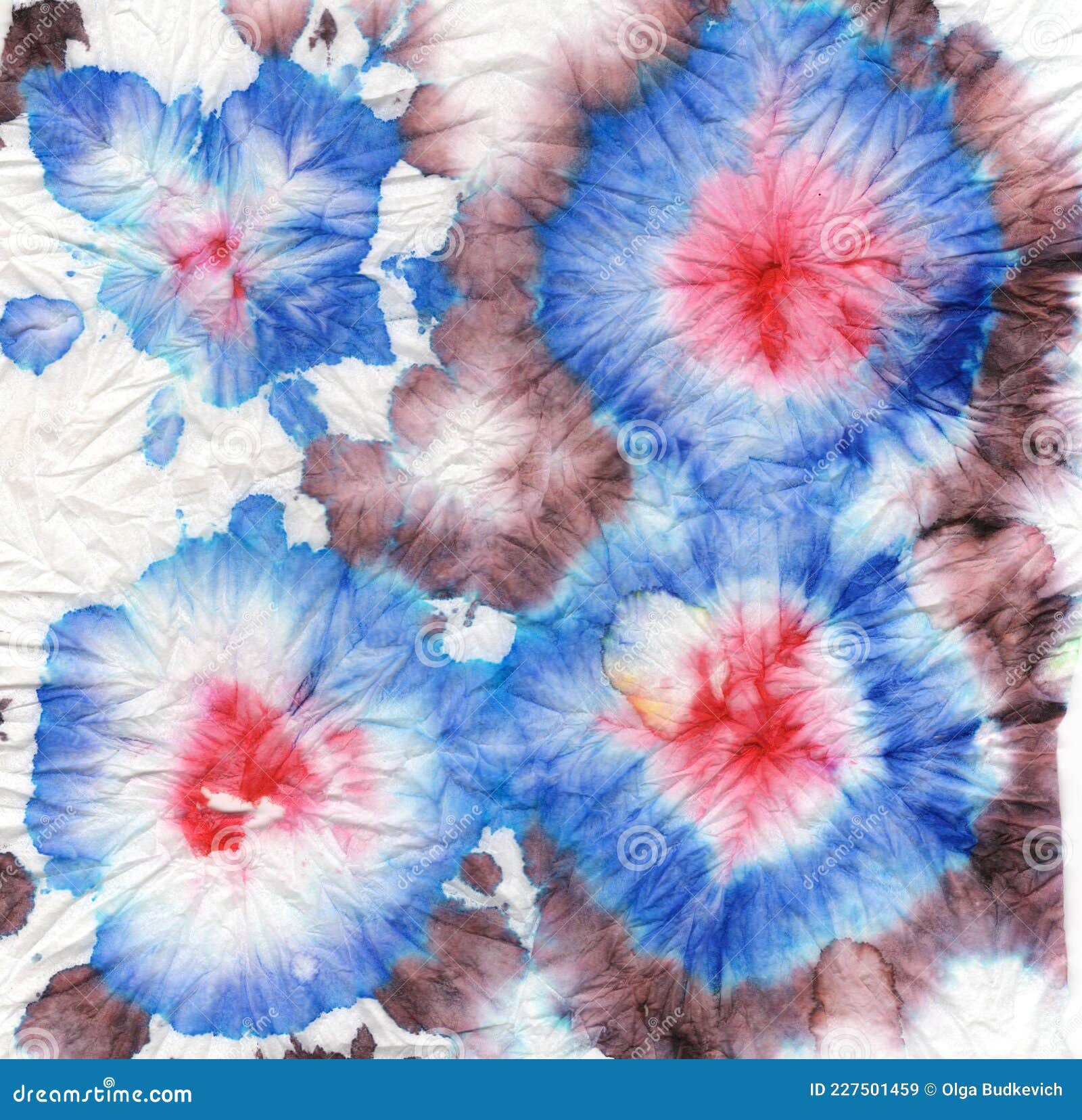 White Tie Dye. Tye Peace Pattern Stock Image - Image Of Pink, Batik:  227501459