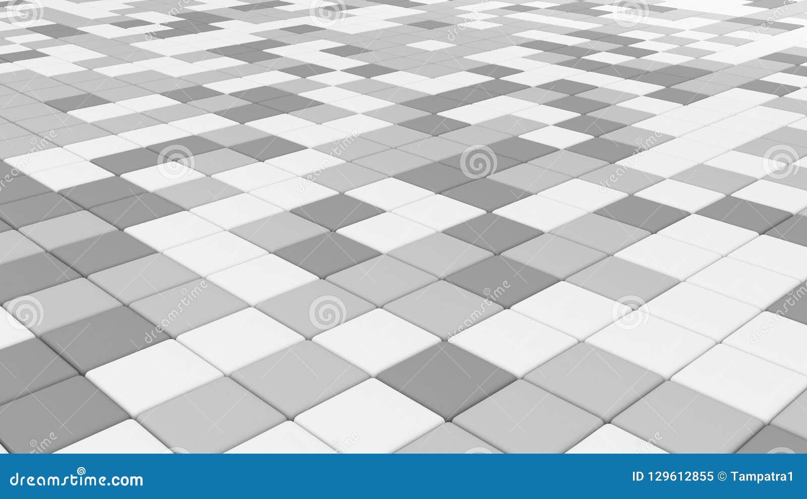 White Tile Flooring Architecture Pattern Texture Background 3d
