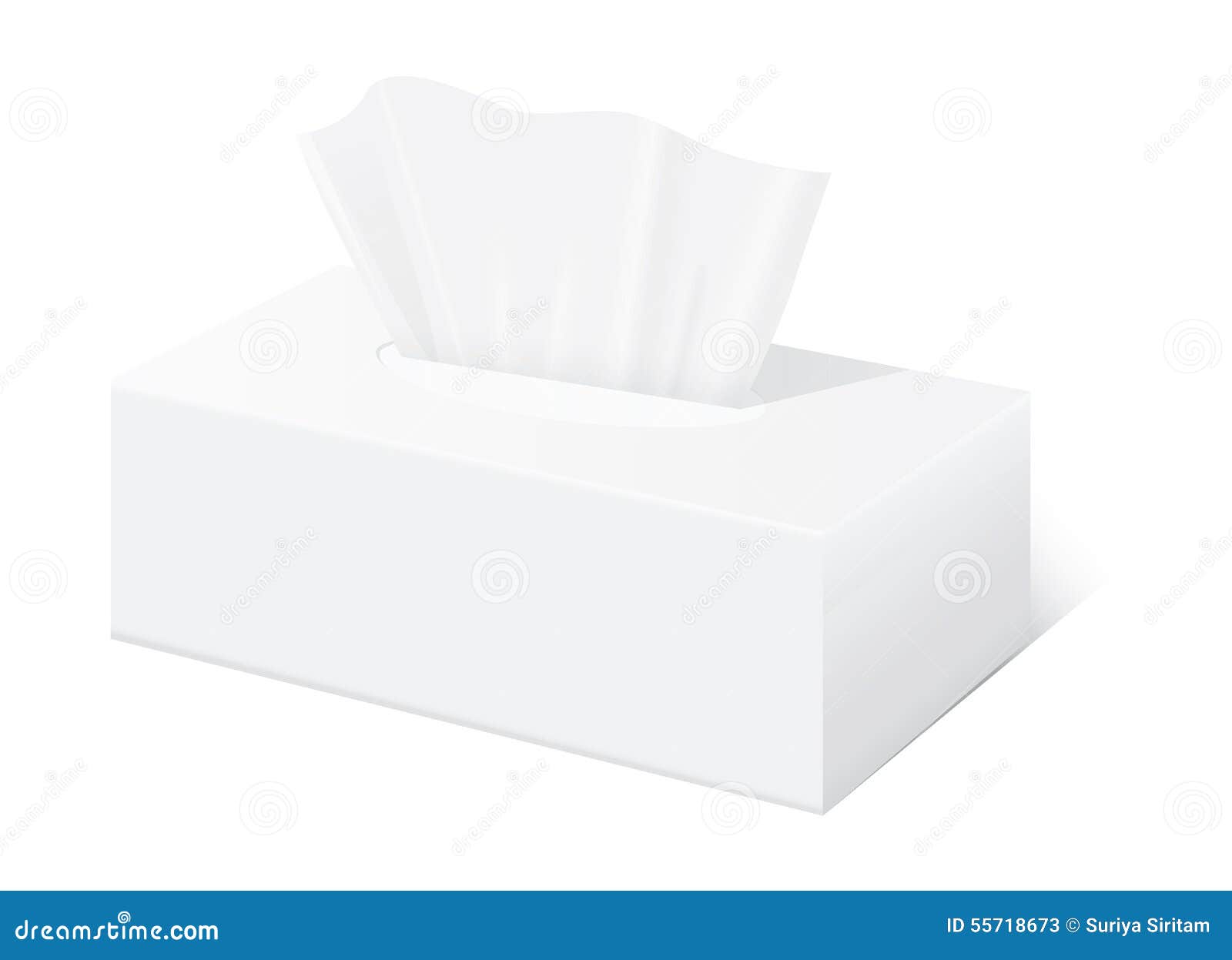 white tissue box mock up