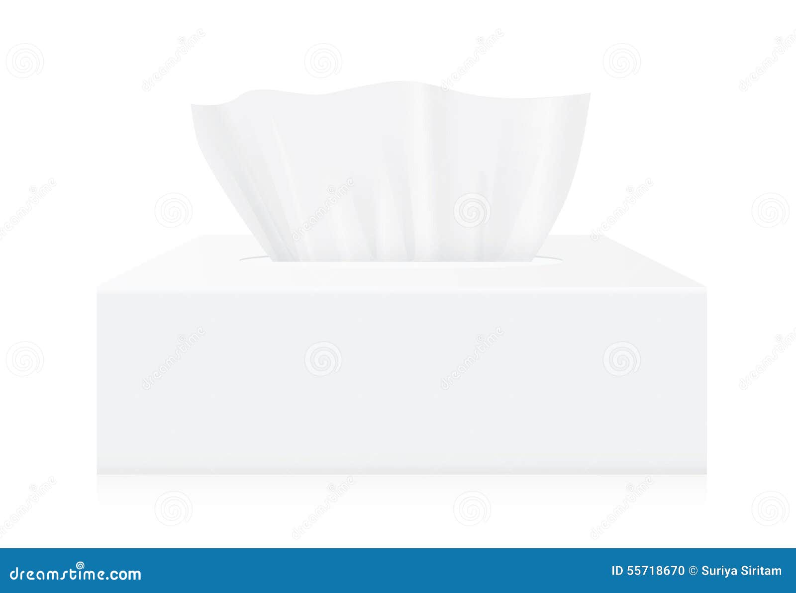 Download White tissue box mock up stock vector. Illustration of napkin - 55718670