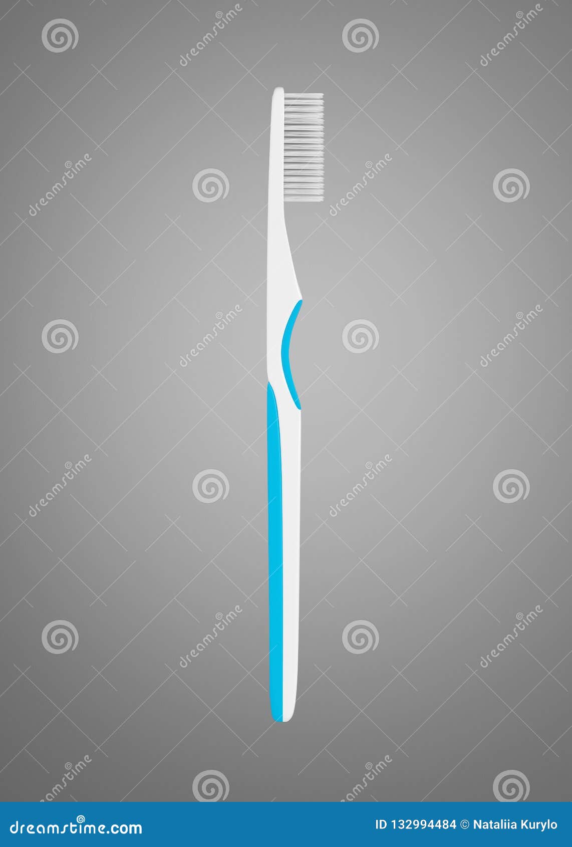 Download White Toothbrush On Grey Background, Mockup, Template, 3d Render Stock Illustration ...