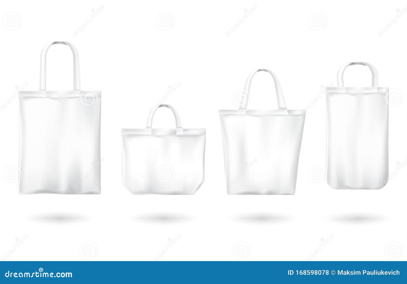 Download White Tote Shopping Eco Friendly Bags Stock Vector Illustration Of Business Brand 168598078