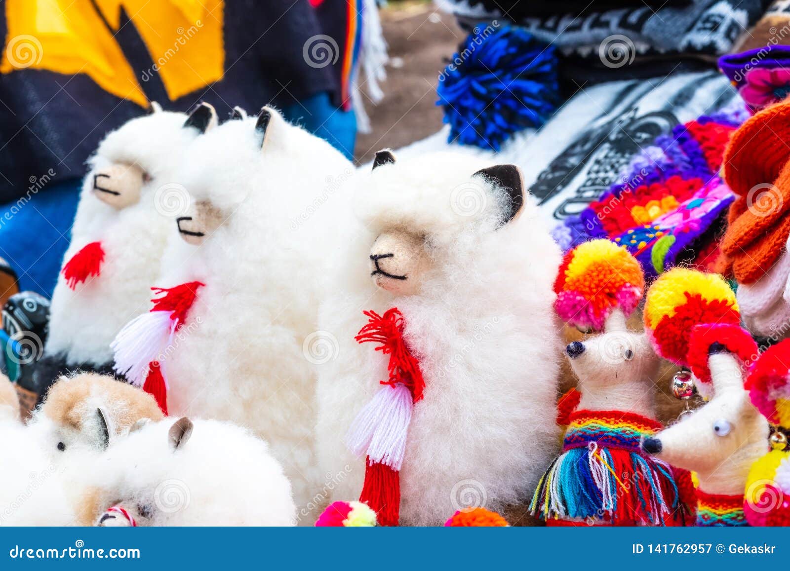 White Toy on the Street Shop in Peru Stock Image - of product: