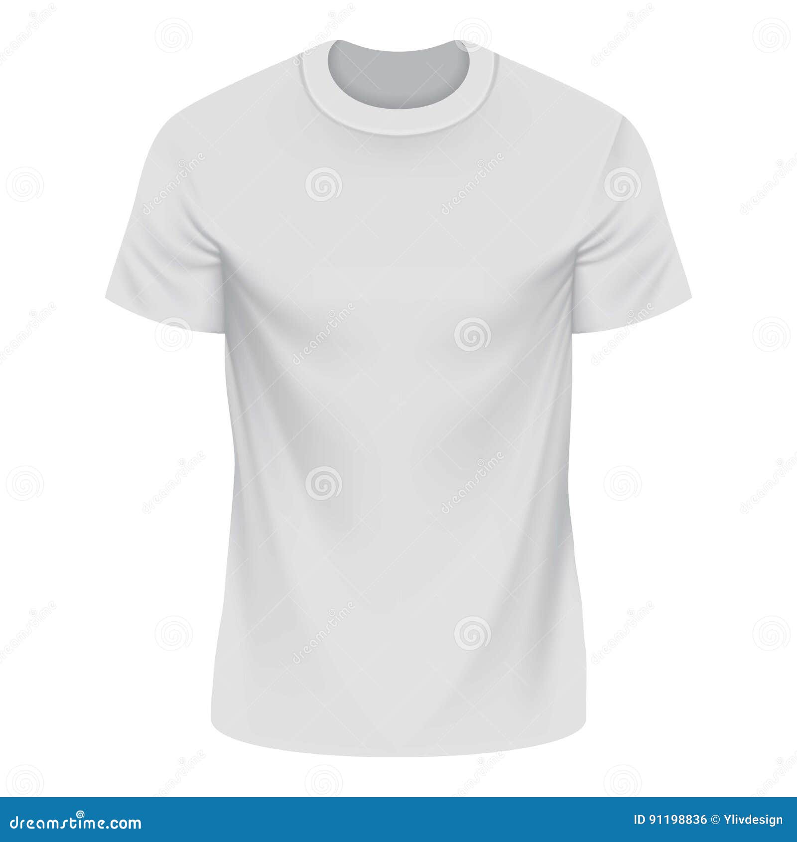 Download White Tshirt Mockup, Realistic Style Stock Vector ...