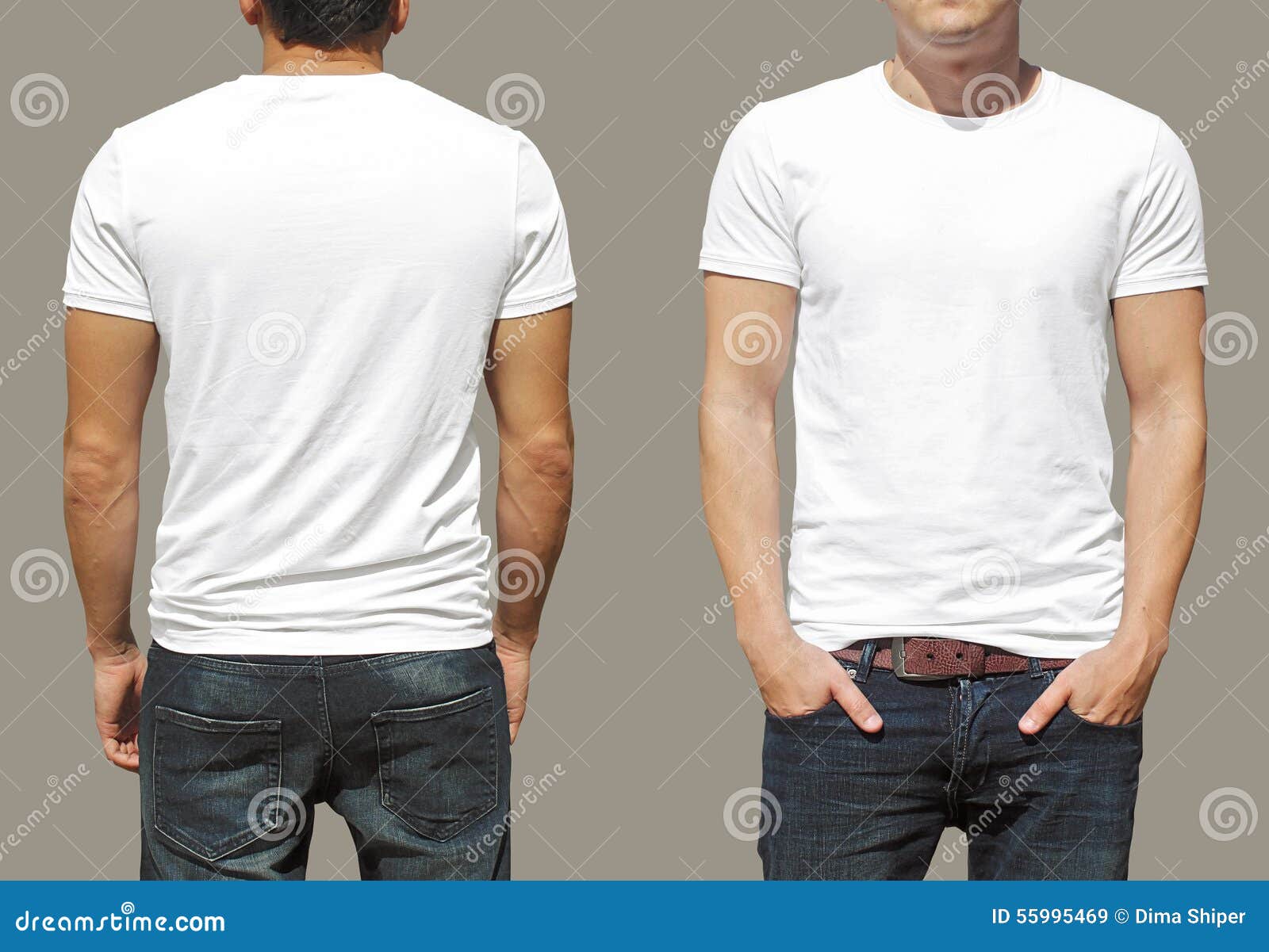 white tshirt on a young man template