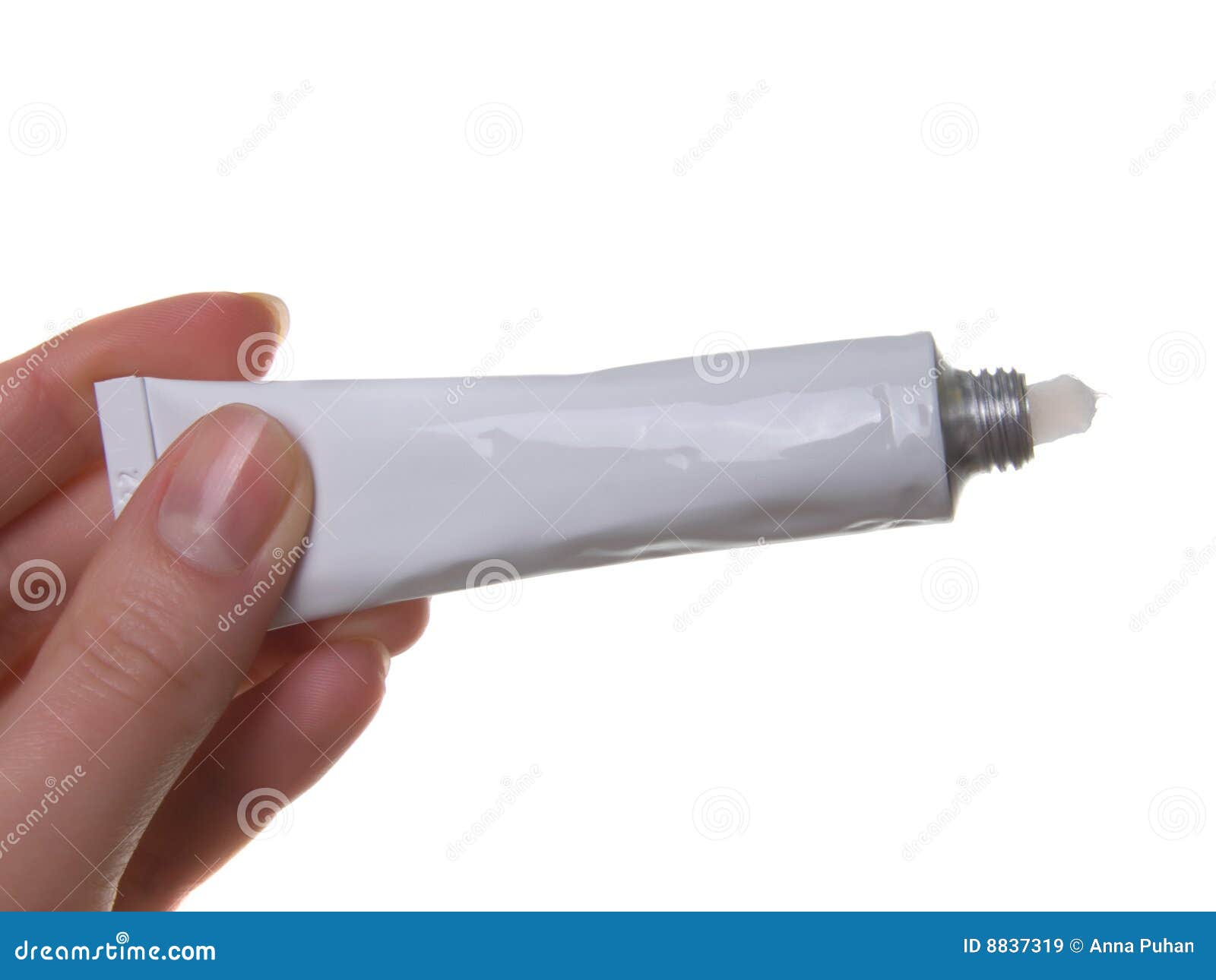 white tube with ointment