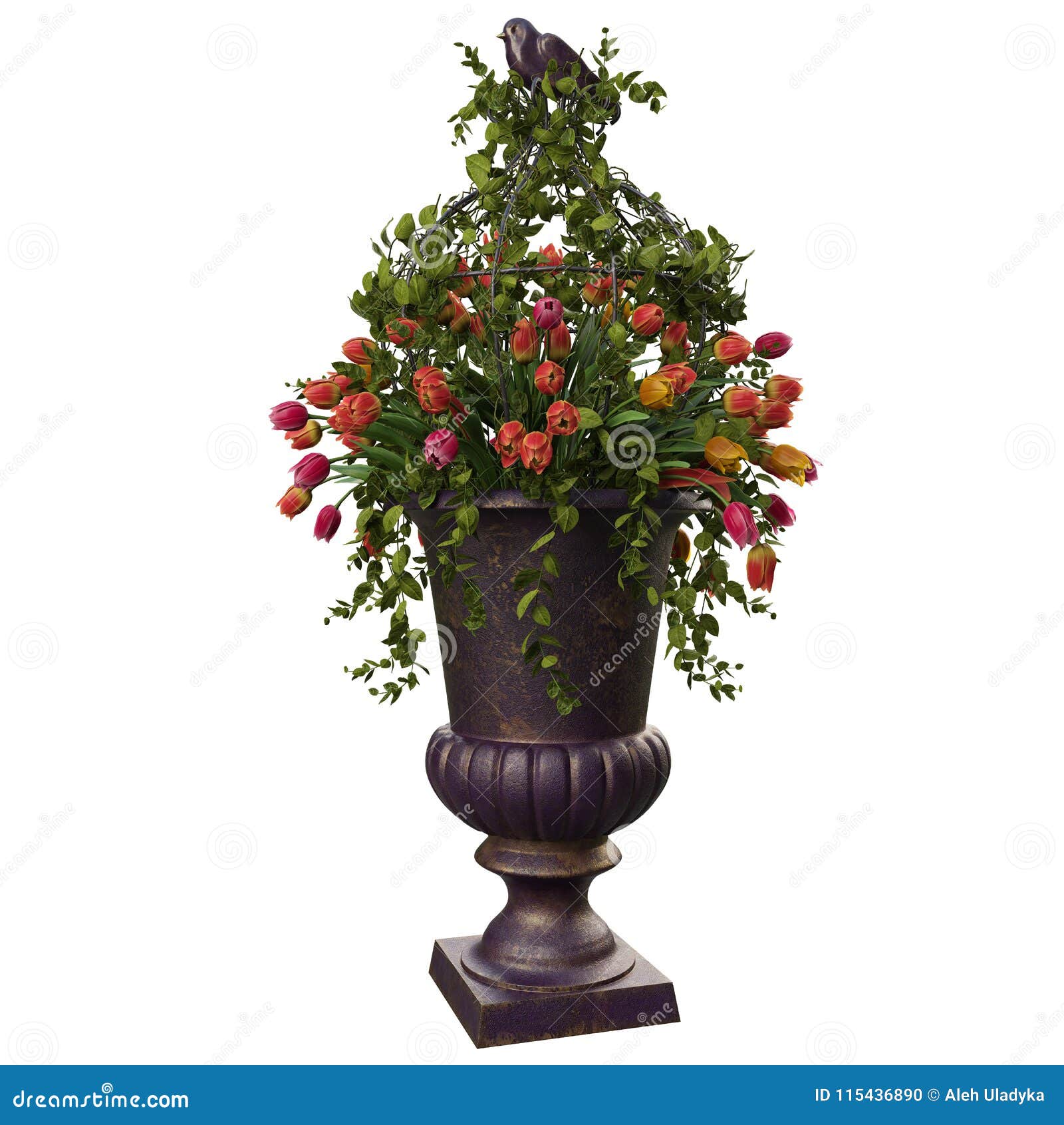 White Tulips Flowers in Vase Stock Photo Image of love, natural