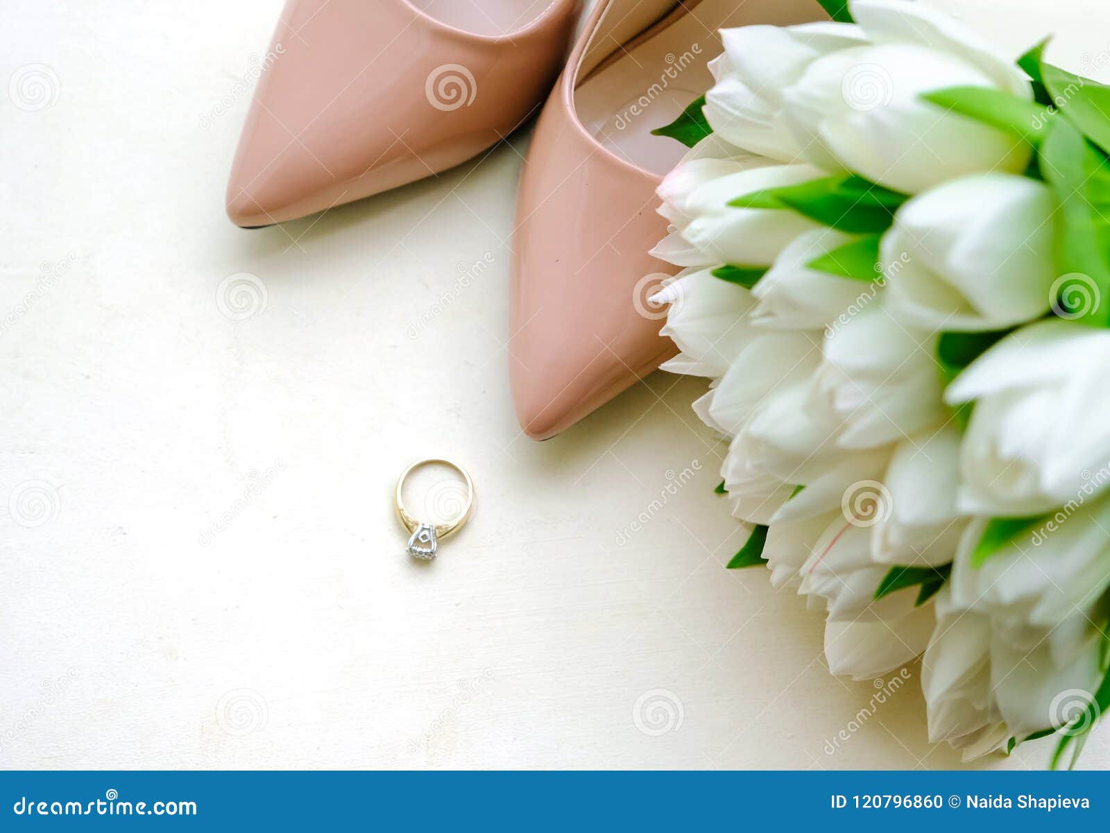 White tulips with ring stock photo. Image of blossom - 120796860