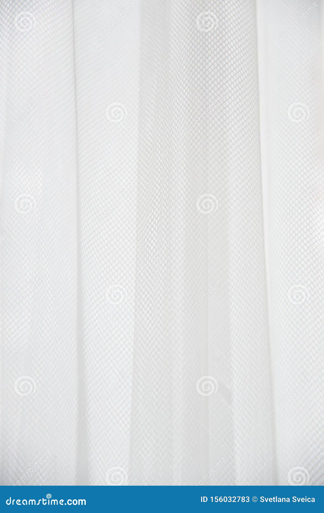 White Tulle Curtain With Vertical Folds. Window With Light Curtains ...