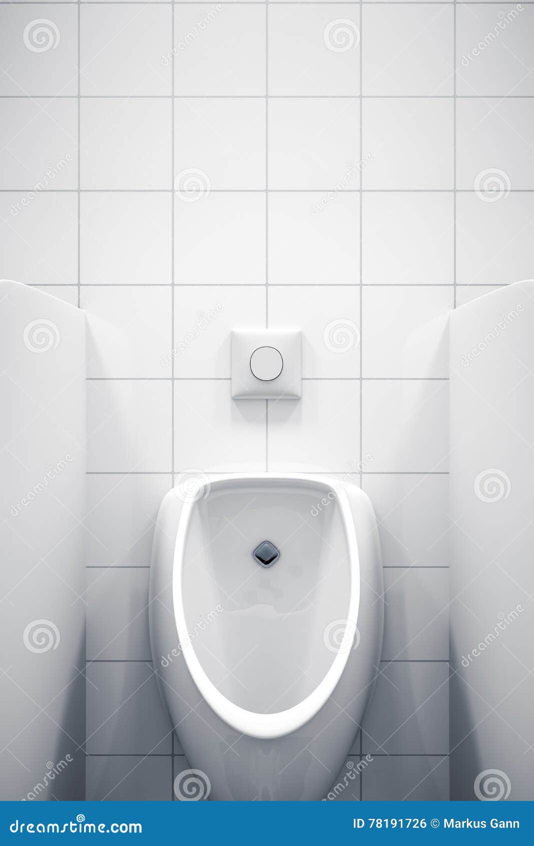 A white urinal with space stock illustration. Illustration of copy