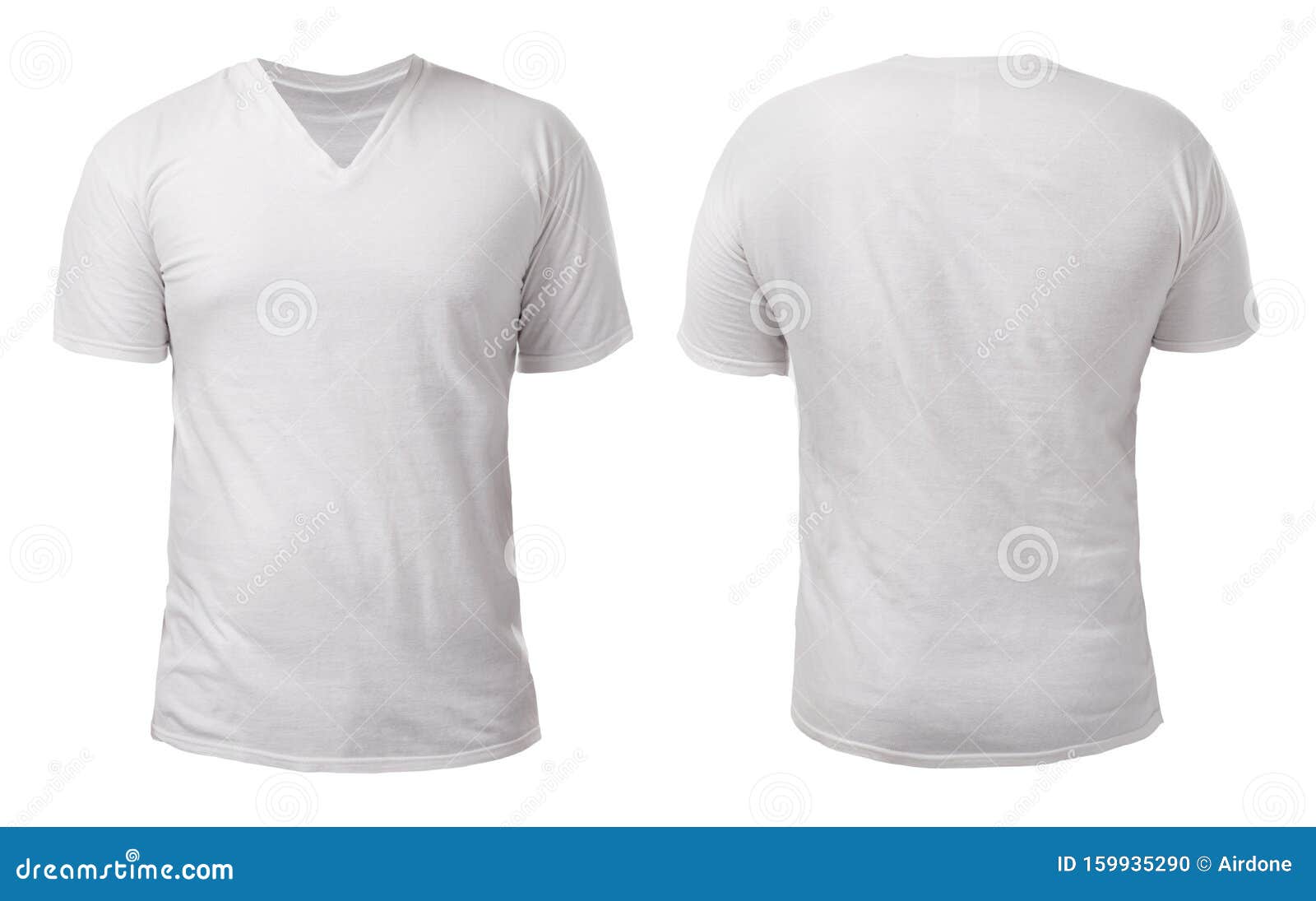 Download White V-Neck Shirt Design Template Stock Photo - Image of ...