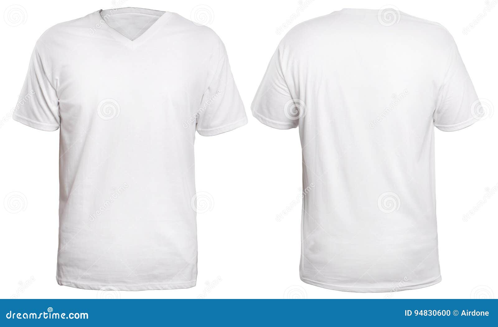 White T Shirt Template Back