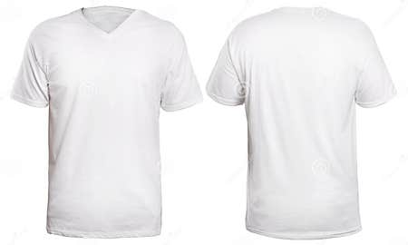 White V-Neck Shirt Mock up stock photo. Image of sleeve - 94830600